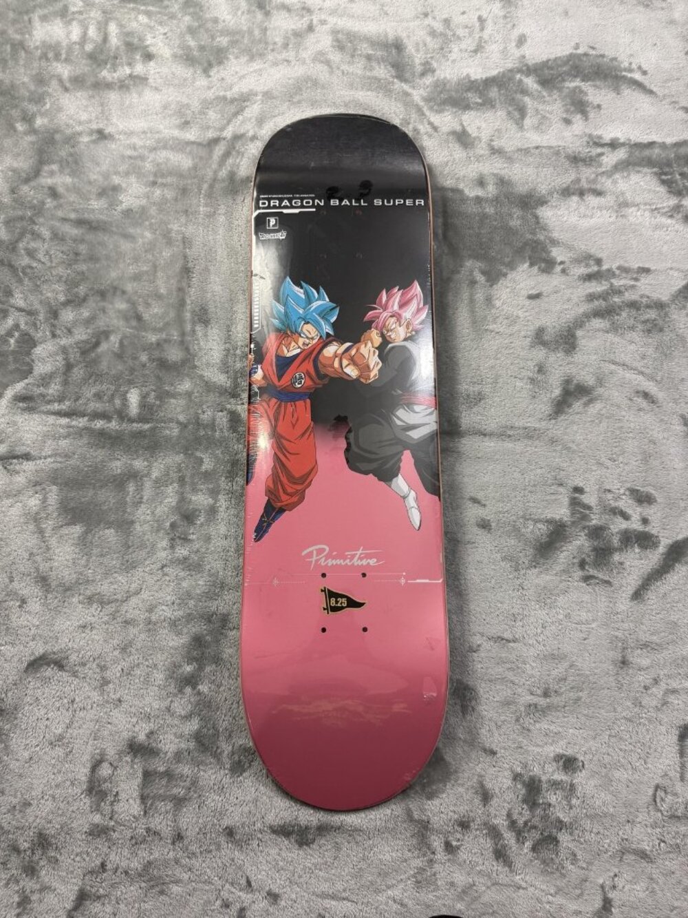 New Primitive Dragon Ball Super Team Goku Versus Skateboard Deck 8.25 Pink